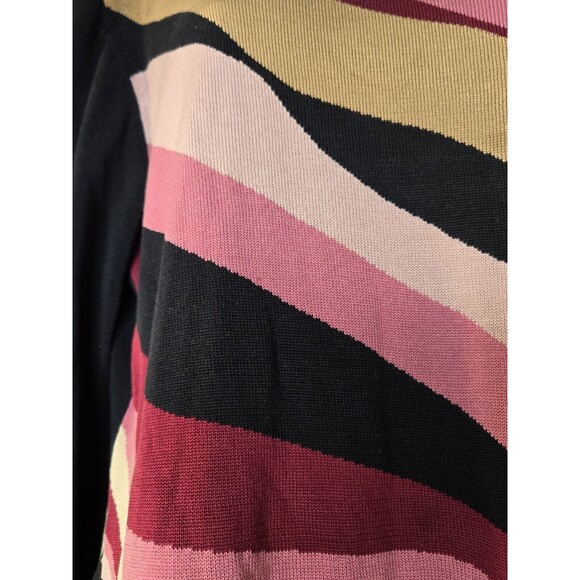Belford made 4 Saks 5th Ave Silk Nylon Spandex Knit Wavy Colorful Top XL - Picture 5 of 9